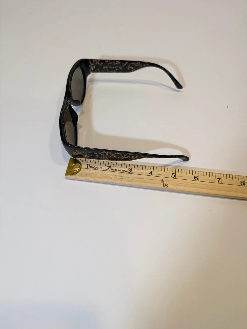 Christian Dior Vintage Black and Gold Tortoise Sunglasses